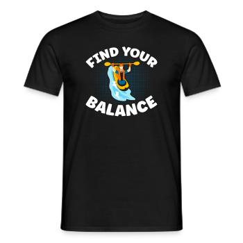 Finden Sie Ihr Gleichgewicht - Männer T-Shirt - Schwarz - Vorne - AI Model Male 178 light (178cm)