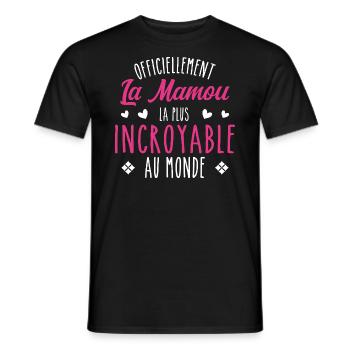 Officiellement La Mamou Incroyable - T-shirt homme - noir - Devant - AI Model Male 178 light (178cm)