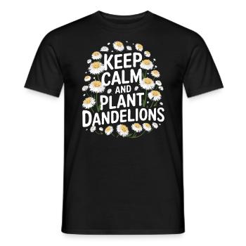 Dandelion Dandelion Lover Floral Floral - T-shirt homme - noir - Devant - AI Model Male 178 light (178cm)