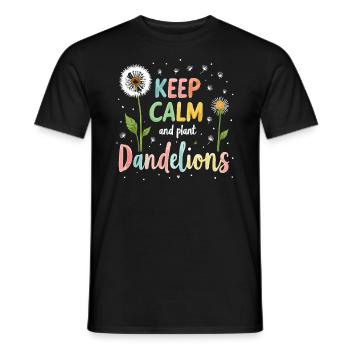Dandelion Dandelion Lover Floral Floral - T-shirt homme - noir - Devant - AI Model Male 178 light (178cm)