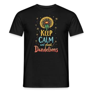 Löwenzahn Pusteblumen Liebhaber Blumen Floral - Männer T-Shirt - Schwarz - Vorne - AI Model Male 178 light (178cm)
