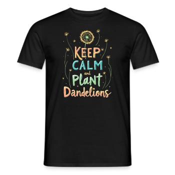 Dandelion Dandelion Lover Floral Floral - T-shirt homme - noir - Devant - AI Model Male 178 light (178cm)
