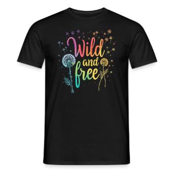 Dandelion Dandelion Lover Floral Floral - T-shirt homme - noir - Devant - AI Model Male 178 light (178cm)