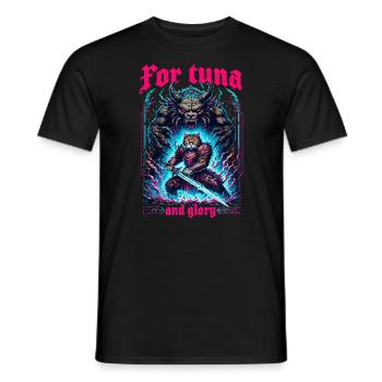Moyen Âge Chat Thon Œuvre d'art Gloire et renommée - T-shirt homme - noir - Devant - AI Model Male 178 light (178cm)