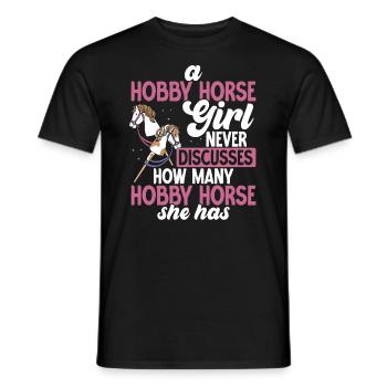 Hobby Horsing Hobby Horse Horse Horse Riding - Men's T-Shirt - black - Front - AI Model Male 178 light (178cm)
