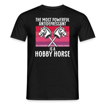 Hobby Horsing Hobby Cheval Cheval Équitation - T-shirt homme - noir - Devant - AI Model Male 178 light (178cm)