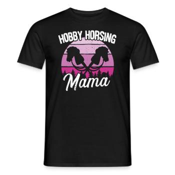 Hobby Horsing Mom Hobby Horse Horses Riding - Men's T-Shirt - black - Front - AI Model Male 178 light (178cm)
