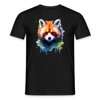 Red Panda - Men's T-Shirt - black - Front - AI Model Male 178 light (178cm)
