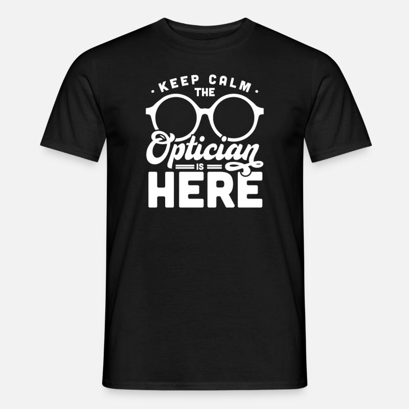 Optiker Optometrist - Männer T-Shirt - Schwarz
