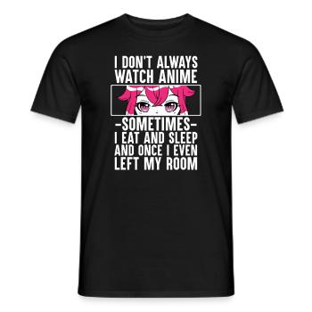 Cosplay d’anime - T-shirt homme - noir - Devant - AI Model Male 178 light (178cm)