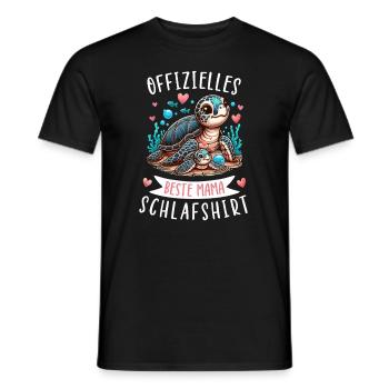Offizielles Beste Mama Schlafshirt Schildkröte - Männer T-Shirt - Schwarz - Vorne - AI Model Male 178 light (178cm)