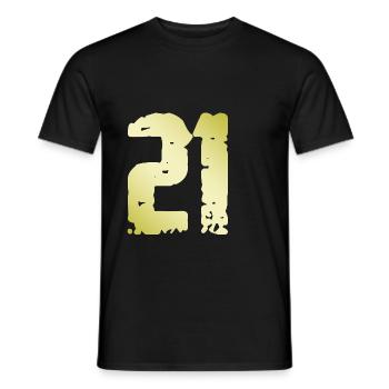 21 Nombre Vintage - T-shirt homme - noir - Devant - AI Model Male 178 light (178cm)