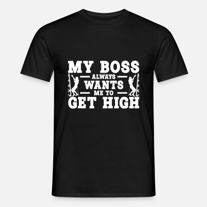 Industriekletterer Beruf | Turmbesteiger Geschenke - Männer T-Shirt - Schwarz