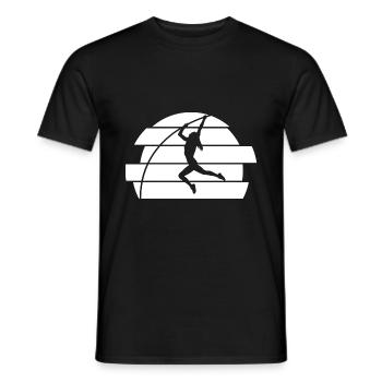 Stabhochspringen | Stabhochsprung Sport Geschenke - Männer T-Shirt - Schwarz - Vorne - AI Model Male 178 light (178cm)