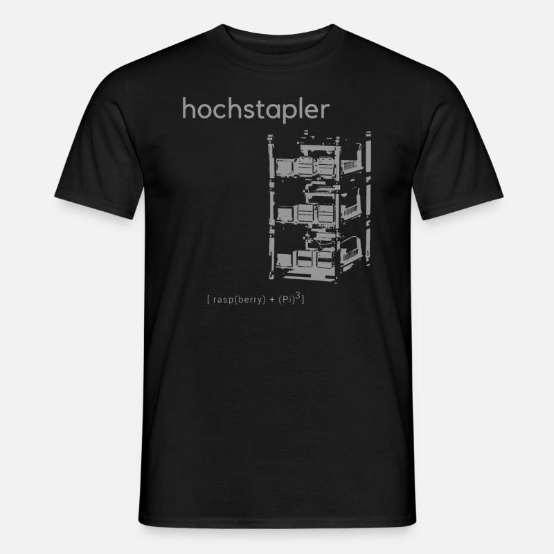 Rasperry Hochstapler - Pi3 - Männer T-Shirt - Schwarz