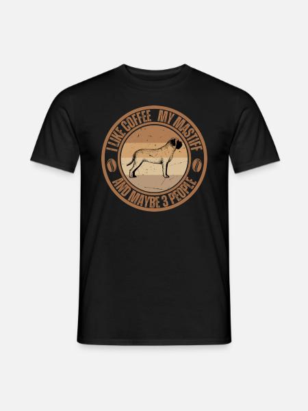 Mastiff Coffee Dog Cafe - Men's T-Shirt - black