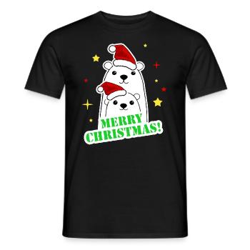 Frohe Weihnachtsfeier - Männer T-Shirt - Schwarz - Vorne - AI Model Male 178 light (178cm)