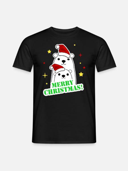 Merry christmas christmas party - Men's T-Shirt - black