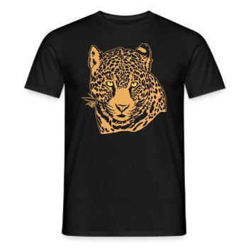 Jaguar Gesicht Grafik Cool Großkatze Wildtierliebhaber - Männer T-Shirt - Schwarz - Vorne - AI Model Male 178 light (178cm)