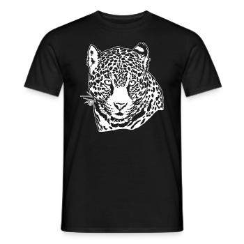 Jaguar Gesicht Grafik Cool Großkatze Wildtierliebhaber - Männer T-Shirt - Schwarz - Vorne - AI Model Male 178 light (178cm)