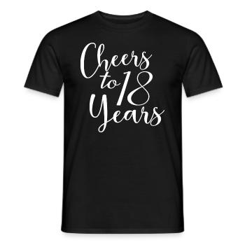 Prost auf 18 Jahre 18. Geburtstag - Männer T-Shirt - Schwarz - Vorne - AI Model Male 178 light (178cm)