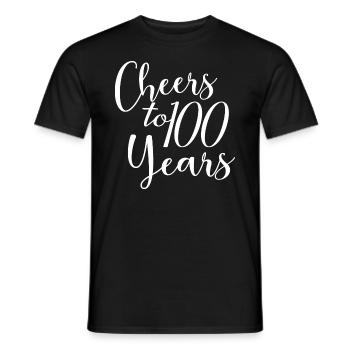 Vive le 100e anniversaire de 100 ans - T-shirt homme - noir - Devant - AI Model Male 178 light (178cm)