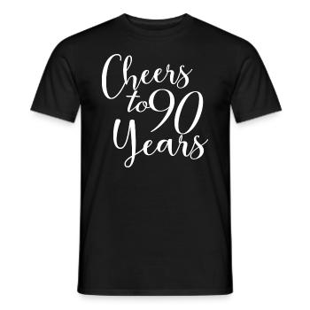 Prost auf 90 Jahre 90. Geburtstag - Männer T-Shirt - Schwarz - Vorne - AI Model Male 178 light (178cm)