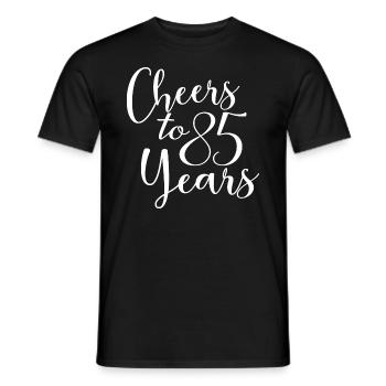 Vive 85 ans 85e anniversaire - T-shirt homme - noir - Devant - AI Model Male 178 light (178cm)