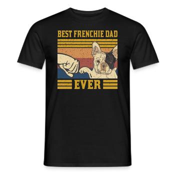 BEST FRENCHIE DAD EVER - Männer T-Shirt - Schwarz - Vorne - AI Model Male 178 light (178cm)