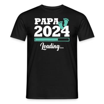 Papa 2024 loading - T-shirt homme - noir - Devant - AI Model Male 178 light (178cm)