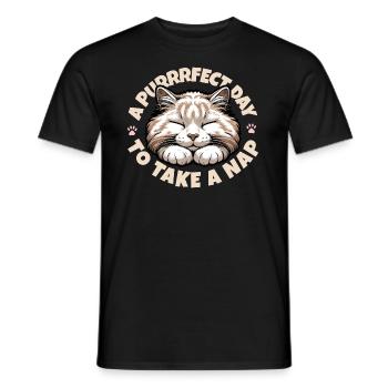 Lustiges Katzenliebhaber Geschenk - Männer T-Shirt - Schwarz - Vorne - AI Model Male 178 light (178cm)