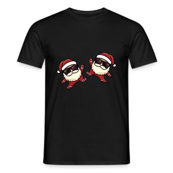 Santa Claus Team Funny - Men's T-Shirt - black - Front - AI Model Male 178 light (178cm)