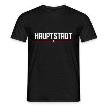 HAUPTSTADT BERLIN BÄR - Männer T-Shirt - Schwarz - Vorne - AI Model Male 178 light (178cm)