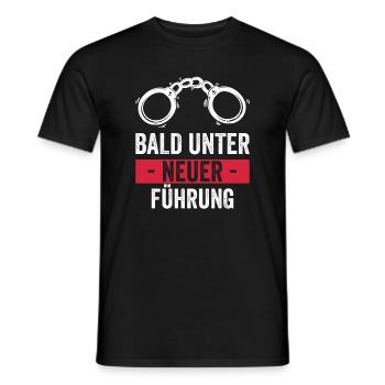 Polterabend Bräutigam - Bald unter neuer Führung - Männer T-Shirt - Schwarz - Vorne - AI Model Male 178 light (178cm)