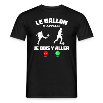 Footballeur Cadeau Citation Foot Homme - T-shirt homme - noir - Devant - AI Model Male 178 light (178cm)