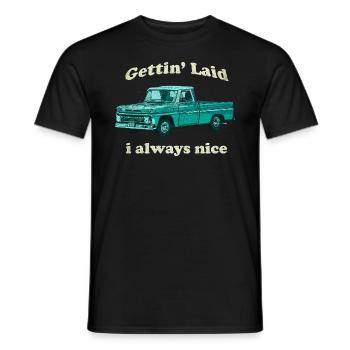 C-10 Pickup Pickup Truck Car Vintage - T-shirt homme - noir - Devant - AI Model Male 178 light (178cm)