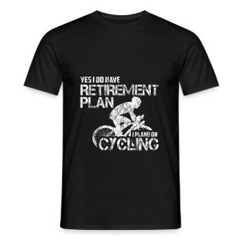 Rentner Ruhestand Fahrradfahren Radsport - Männer T-Shirt - Schwarz - Vorne - AI Model Male 178 light (178cm)