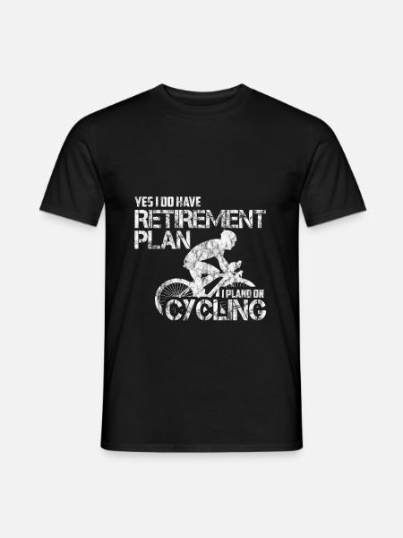Gepensioneerde gepensioneerde wielrennen - Heren T-shirt - zwart