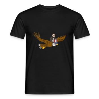 USA Flagge | Patriot Patriotismus Amerika Geschenk - Männer T-Shirt - Schwarz - Vorne - AI Model Male 178 light (178cm)