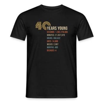 40. Geburtstag 1978 Geschenk Geburtstagsgeschenk - Männer T-Shirt - Schwarz - Vorne - AI Model Male 178 light (178cm)