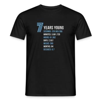 7th Birthday Boy Birthday Gift Seven - Men's T-Shirt - black - Front - AI Model Male 178 light (178cm)