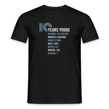 10th birthday boy birthday present ten - Men's T-Shirt - black - Front - AI Model Male 178 light (178cm)