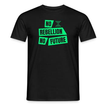 Extinction climatique: pas de rébellion, pas d'avenir XR - T-shirt homme - noir - Devant - AI Model Male 178 light (178cm)