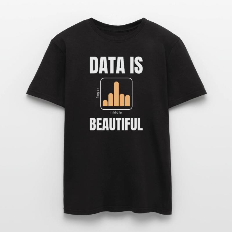 Daten Deep Learning KI Nerd Big Data Is Beautiful Männer T-Shirt