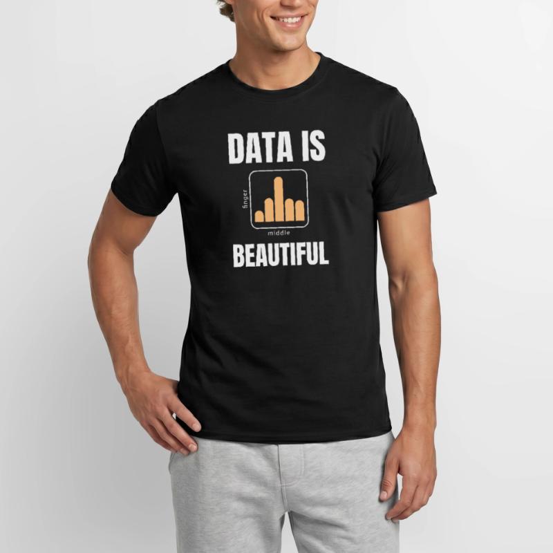 Daten Deep Learning KI Nerd Big Data Is Beautiful Männer T-Shirt