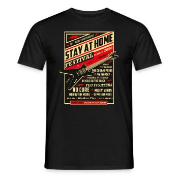 Quarantaine Distanciation sociale Festival Restez à la maison - T-shirt homme - noir - Devant - AI Model Male 178 light (178cm)