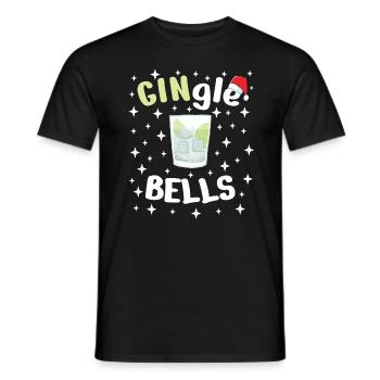 GINgle Bells Gin-gle Bells Gin Weihnachts Design - Männer T-Shirt - Schwarz - Vorne - AI Model Male 178 light (178cm)