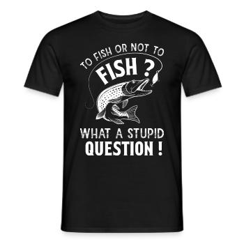 Fischwitz Zitat Lustiger Fischer - Männer T-Shirt - Schwarz - Vorne - AI Model Male 178 light (178cm)