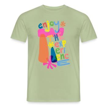 Enjoy The Experience - Men's T-Shirt - sage - Front - AI Model Male 178 light (178cm)