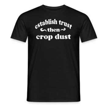 Les mots sages établissent la confiance puis recadrent la poussière graphique - T-shirt homme - noir - Devant - AI Model Male 178 light (178cm)